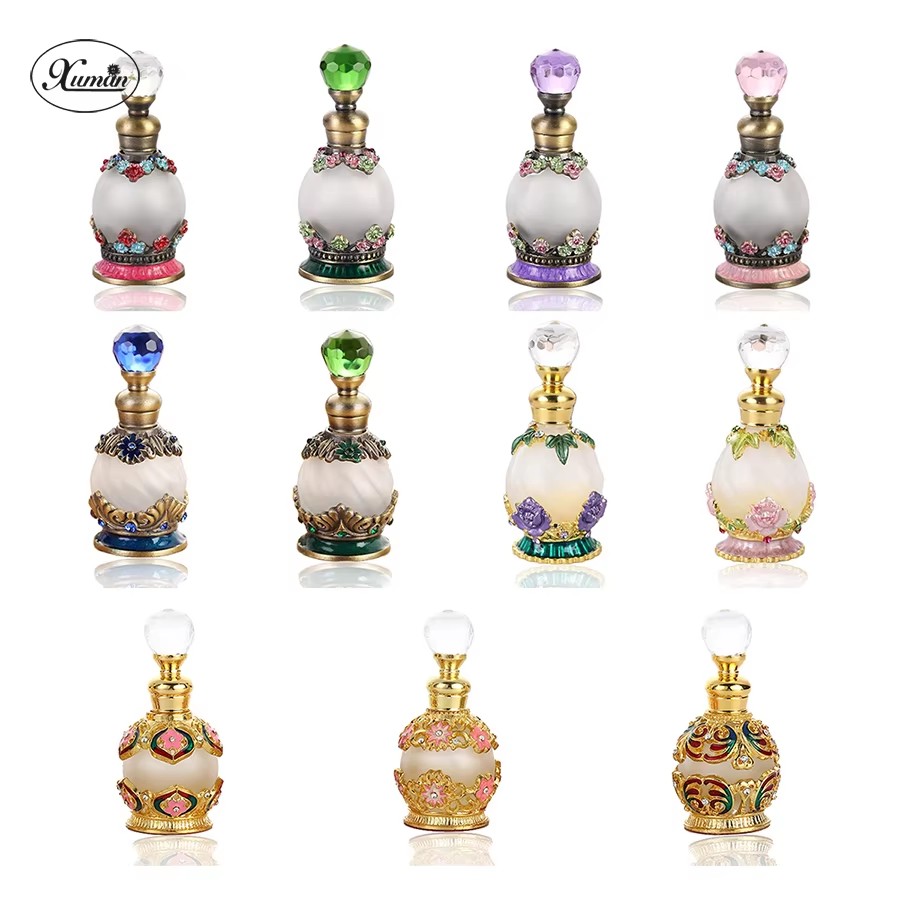 Perfume Fragrance Attar - 15ml Śliwka Piwonia Słoneczniki Metalowa butelka